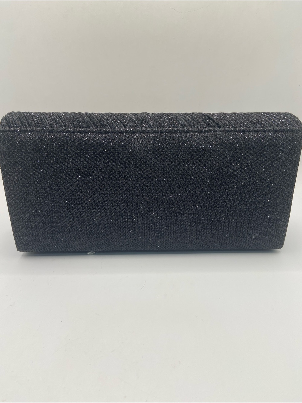 D’Margeaux Classic Rectangular Black Sparkle Evening Bag Shoulder Clutch New - Picture 4 of 8